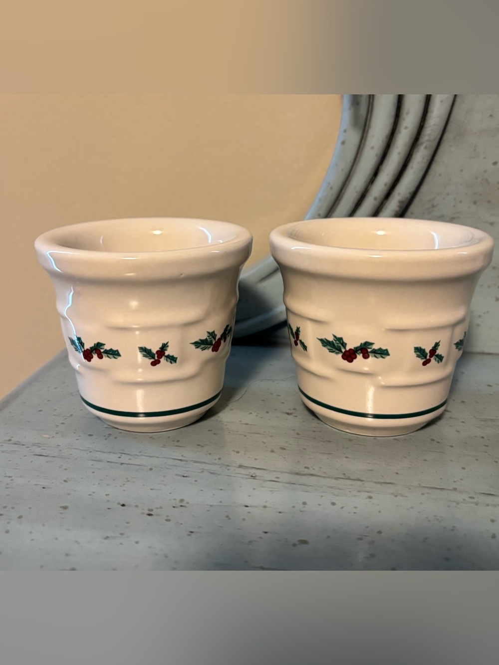Longaberger Pottery Christmas Votives